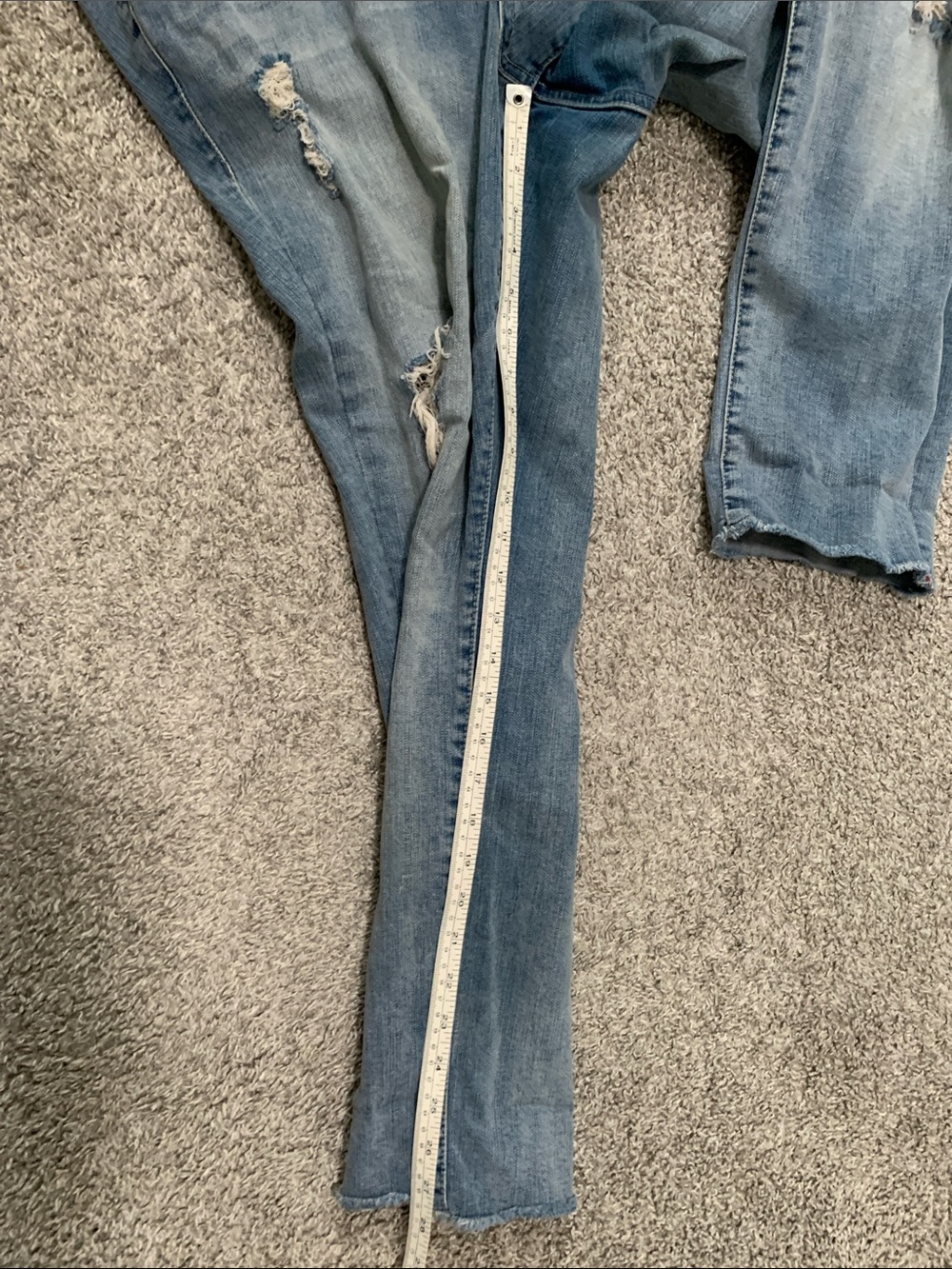 torrid Light Wash Blue Distressed Lace Panels Boyfriend Jeans - Picture 8 of 11